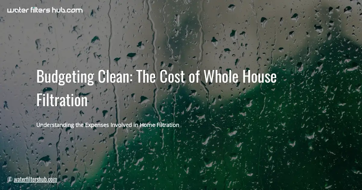 Budgeting Clean: The Cost of Whole House Filtration