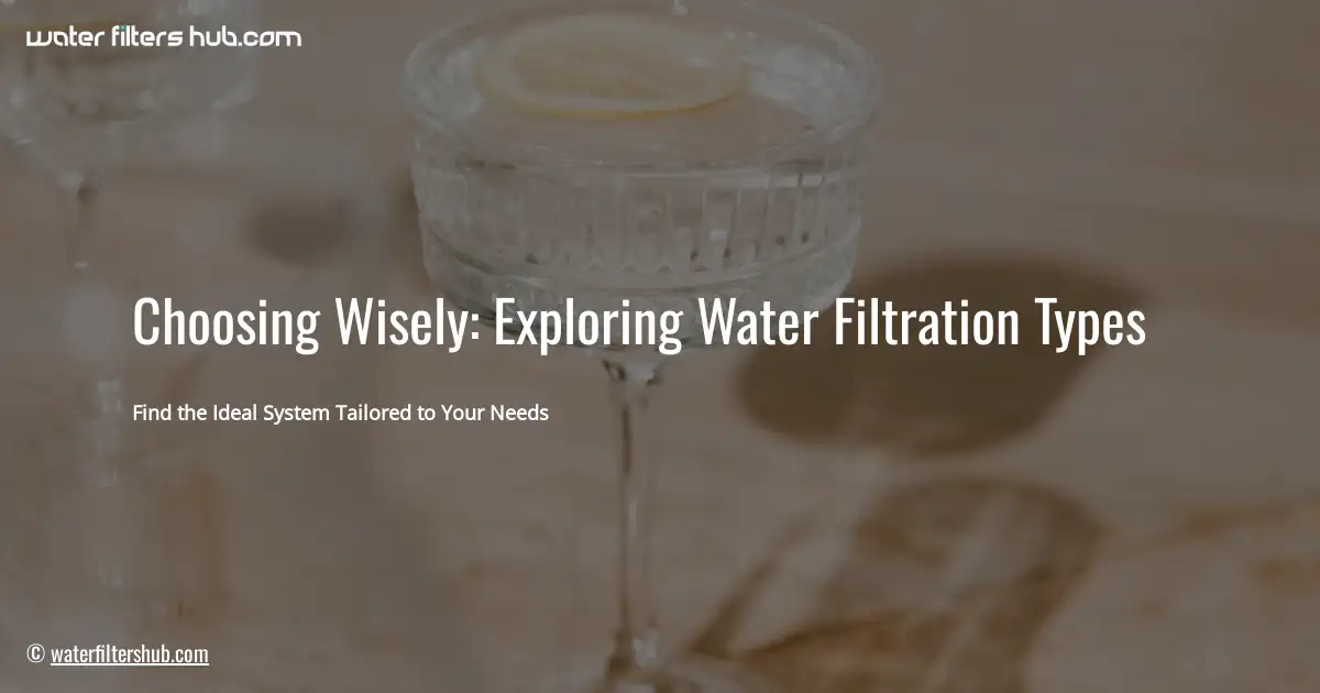 Choosing Wisely: Exploring Water Filtration Types