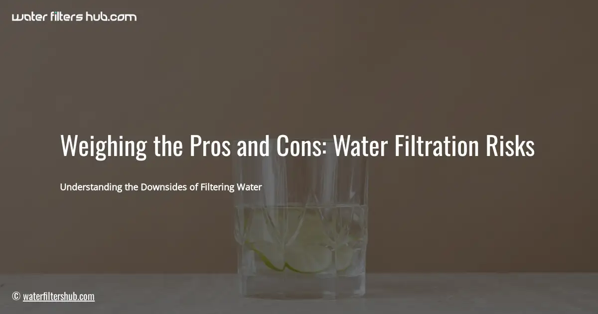 Weighing the Pros and Cons: Water Filtration Risks