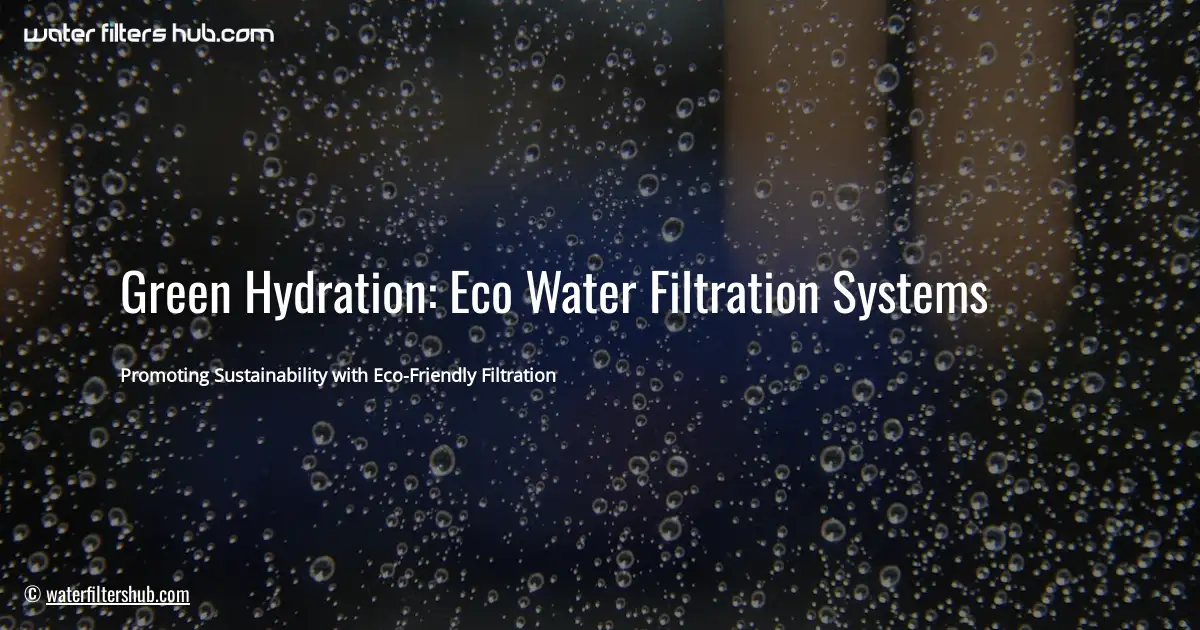 Green Hydration: Eco Water Filtration Systems
