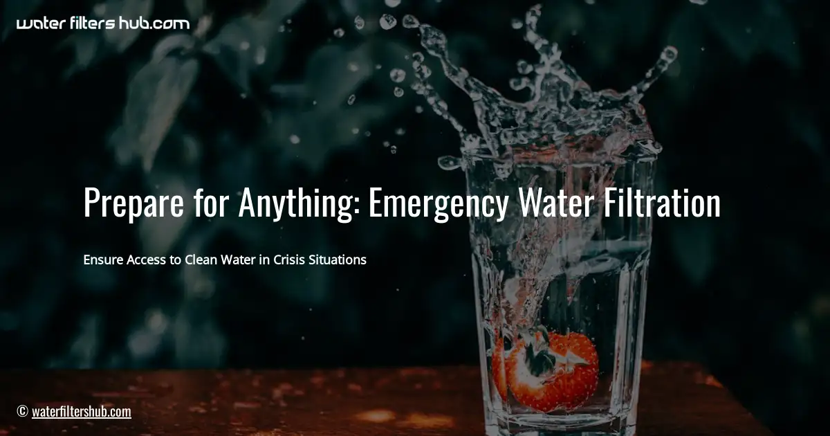 Prepare for Anything: Emergency Water Filtration