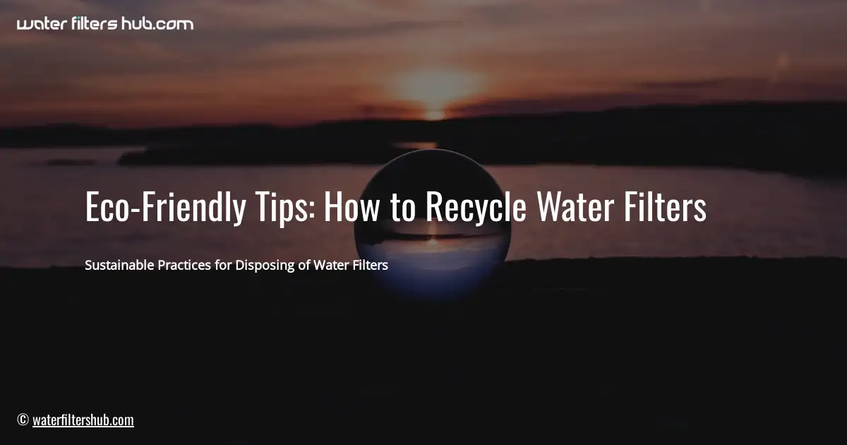 Eco-Friendly Tips: How to Recycle Water Filters