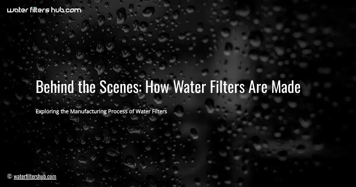 Behind the Scenes: How Water Filters Are Made